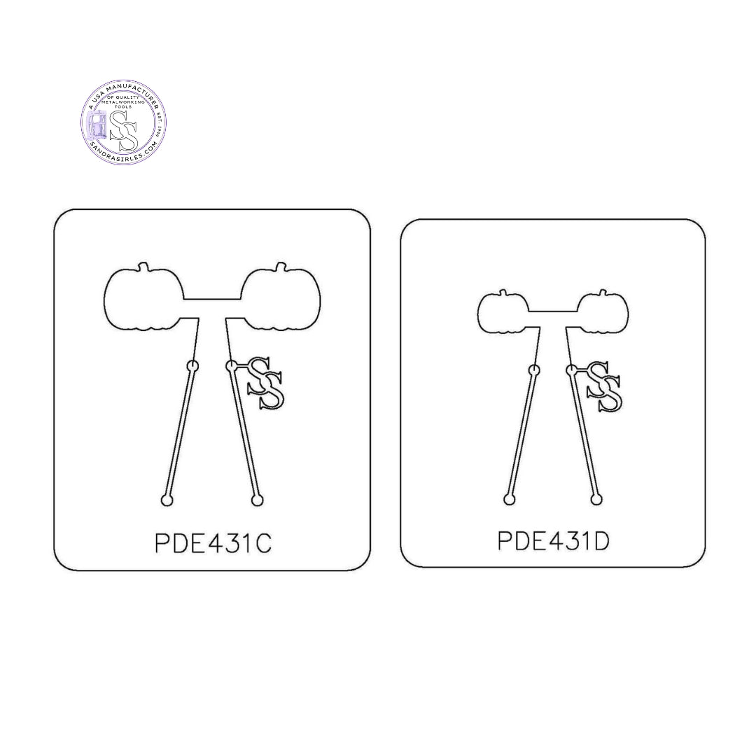 PANCAKE DIE PDE431 EARRINGS PUMPKIN